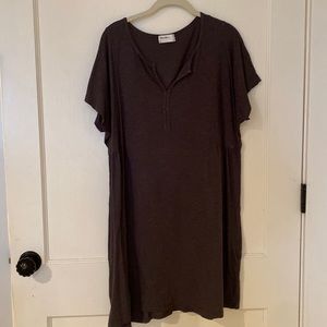 Charcoal Cotton T-Shirt Dress